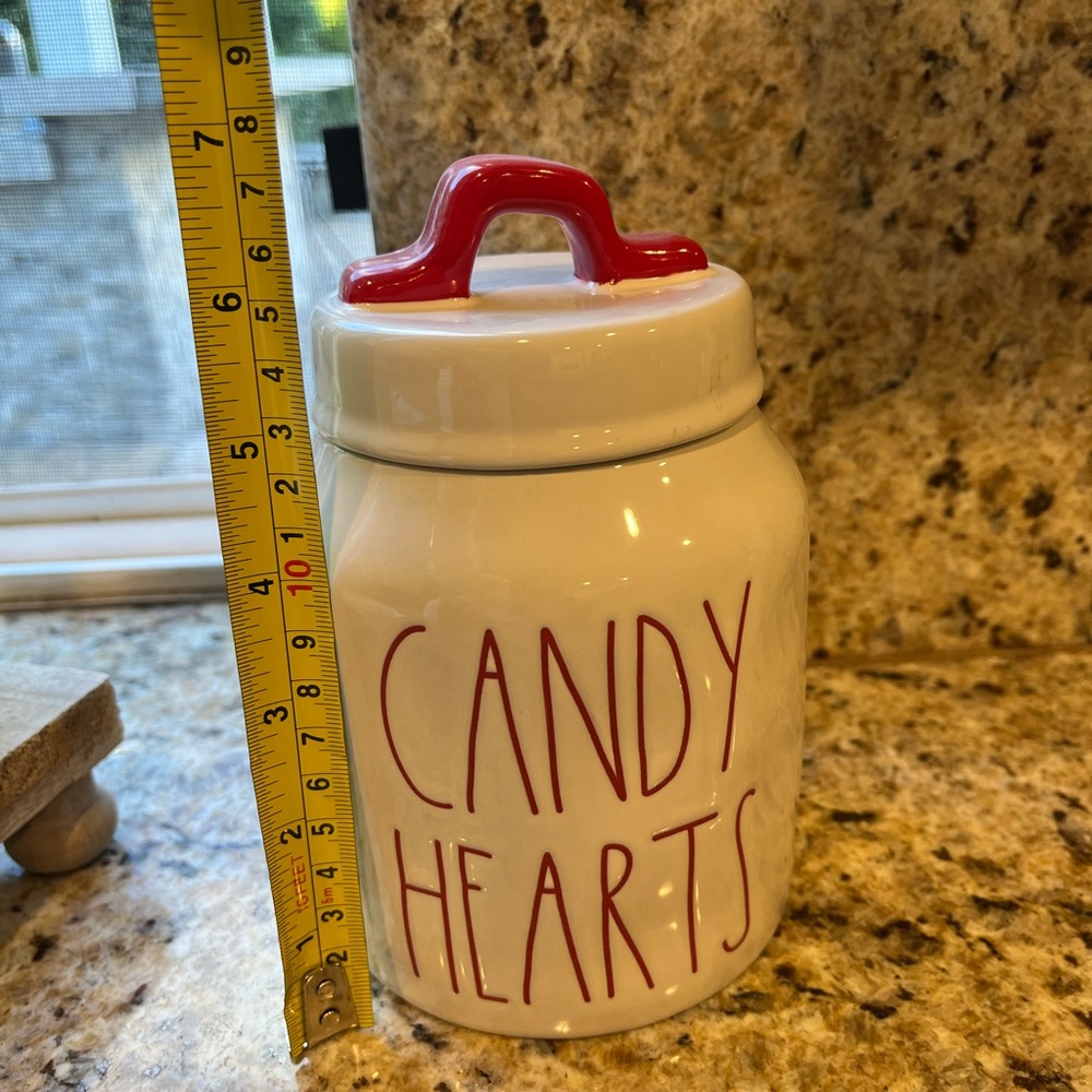 Rae Dunn Candy Hearts Ceramic Jar Canister Valentines Day